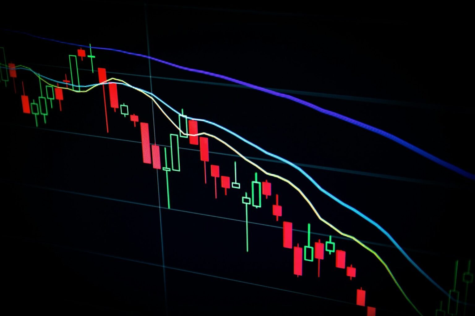Graphique boursier en chute libre à Wall Street illustrant le krach des actions de l'intelligence artificielle en juin 2026.