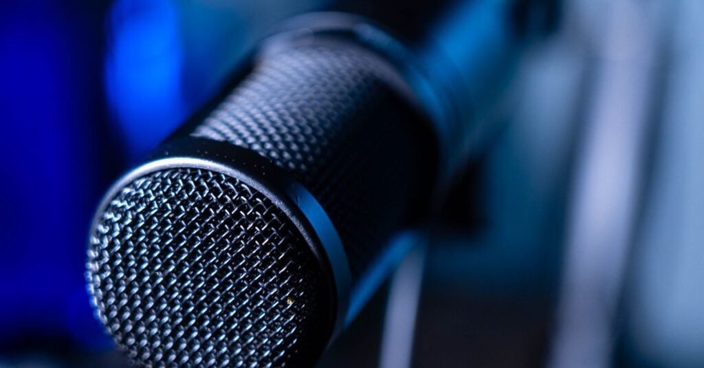Microphone de studio d'enregistrement musical