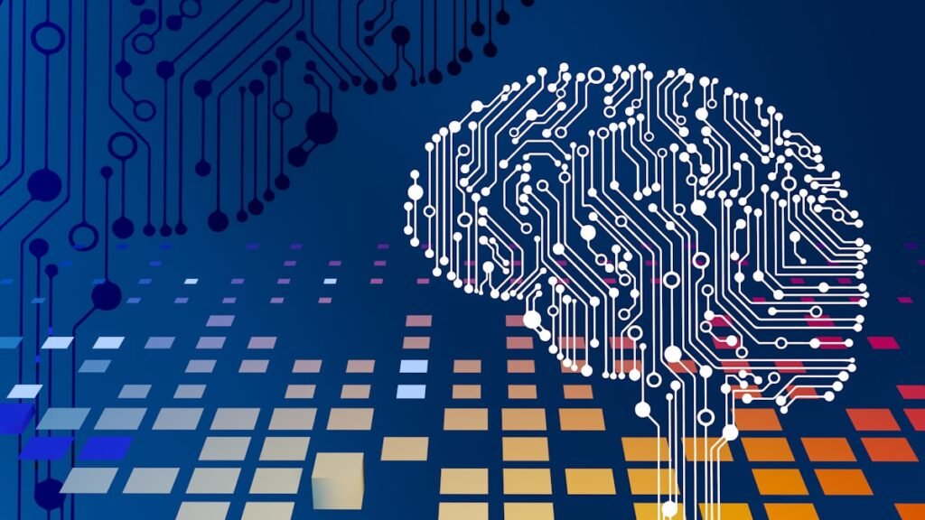 Licenciements chez Meta : L’IA a-t-elle ciblé les salariés en congé ? La justice s’en mêle Illustration d'un circuit imprimé avec un cerveau artificiel symbolisant l'évaluation algorithmique des salariés par l'IA chez Meta