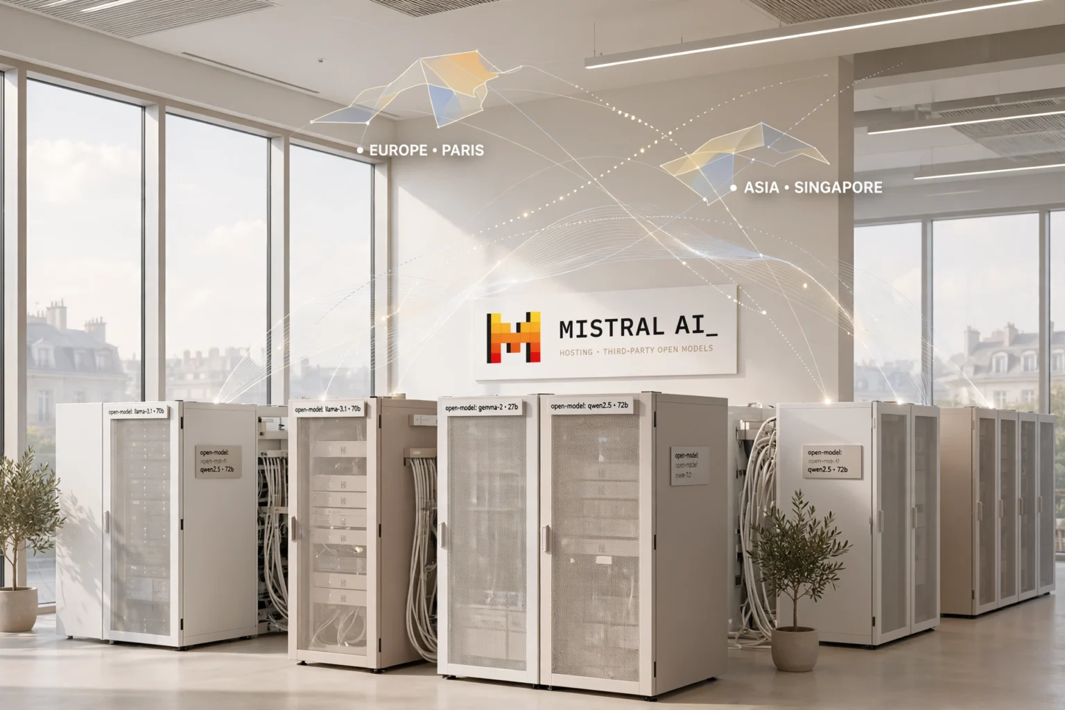 Mistral héberge GLM-5.2 : le piège de la souveraineté européenne Illustration du Data Center de Mistral à Paris