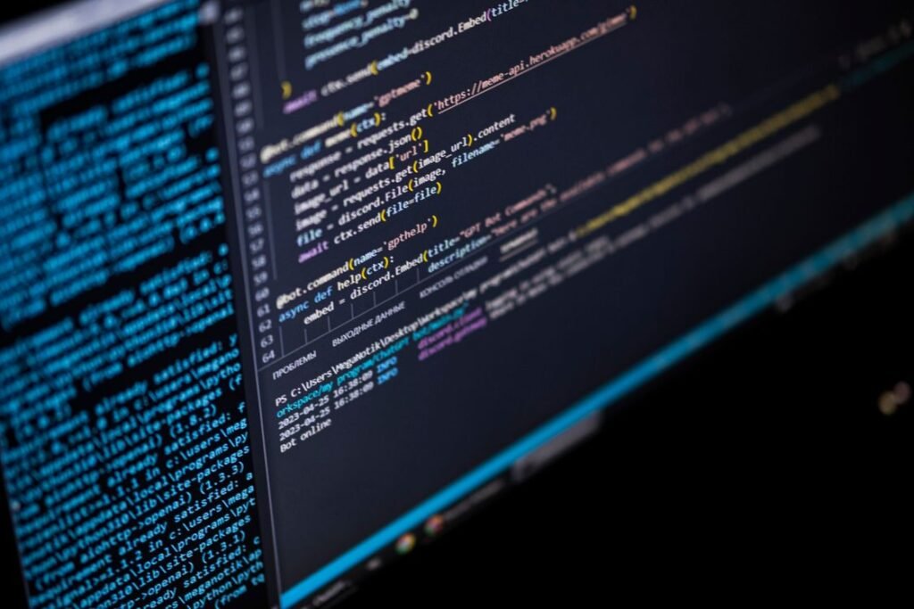 Code source affiché sur un écran d'ordinateur