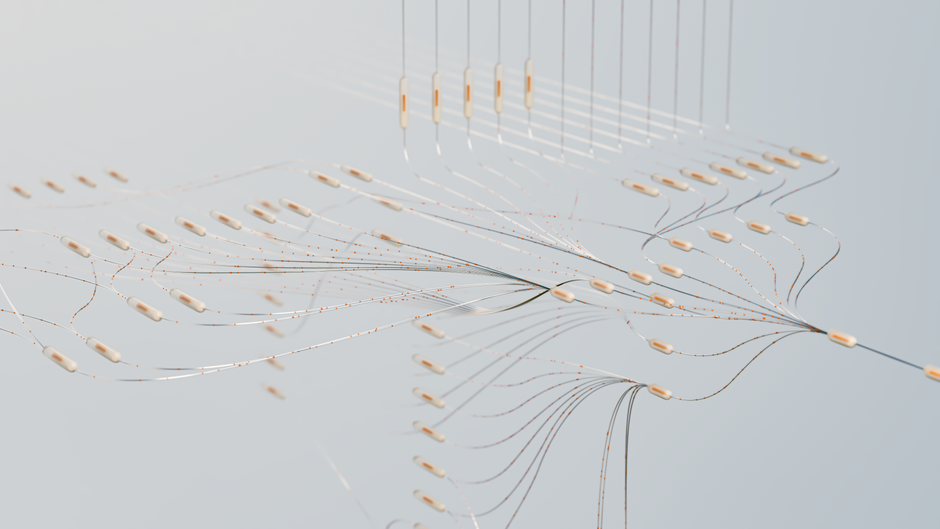 Mémoire Claude Cowork : Anthropic unifie chat et agent Visualisation abstraite d'un réseau neuronal représentant la mémoire partagée de l'IA Claude