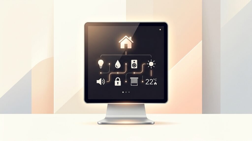Apple HomeView : illustration éditoriale du nouvel écran connecté pour la maison