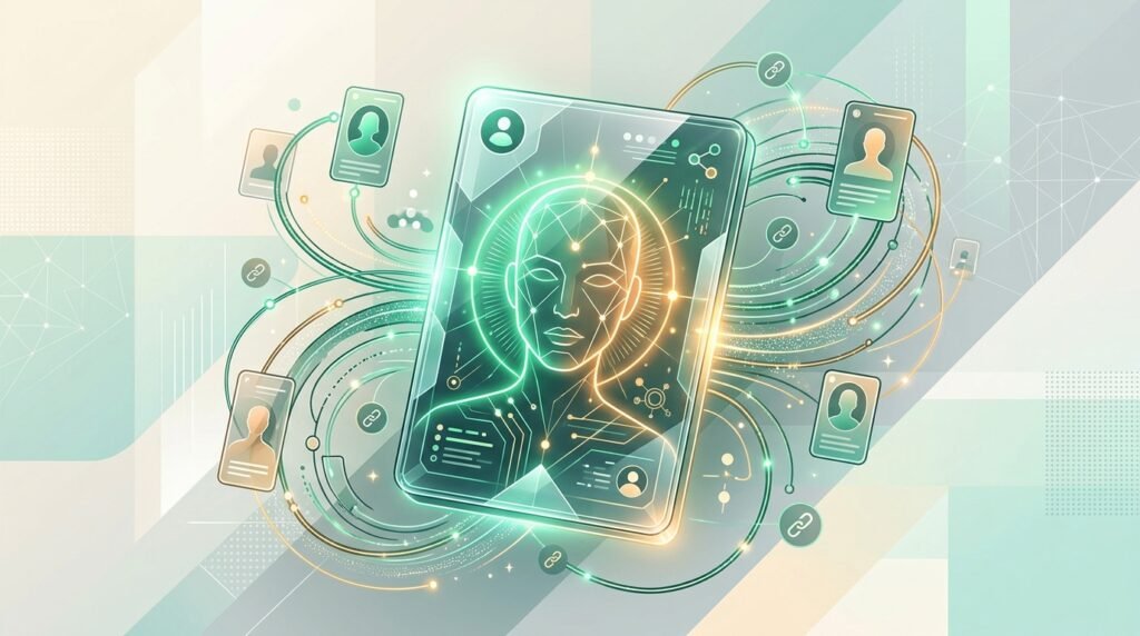 Avatar Meta Muse : illustration stylisée d’un profil animé et connecté