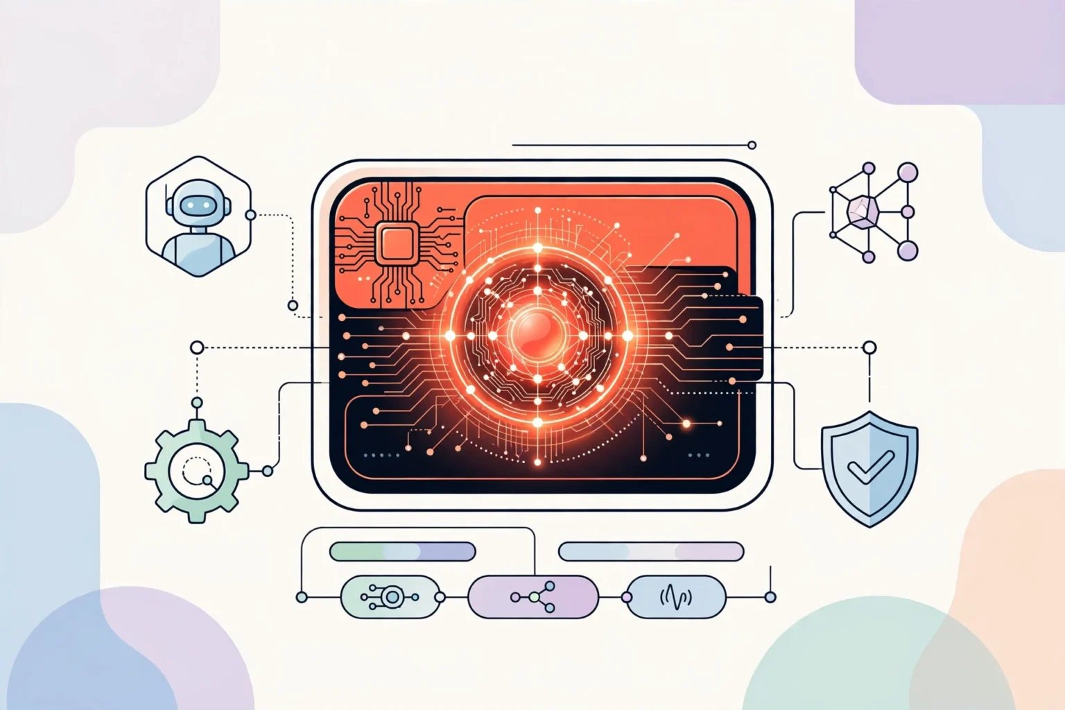ChatGPT Wallet : illustration vectorielle d'un portefeuille pour agents autonomes