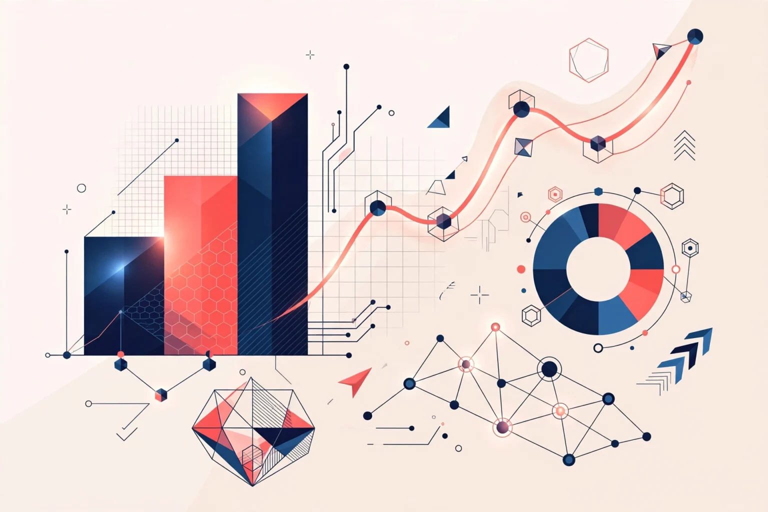 Revenus OpenAI : 50 milliards $ réels et 20 milliards de moins prévus Revenus OpenAI : illustration éditoriale moderne de graphiques financiers et de courbes de croissance d'entreprise tech